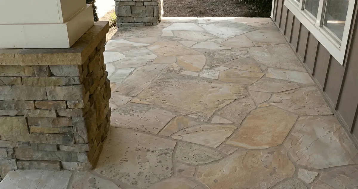 House entrance with professionally installed stone flooring in Chicago IL