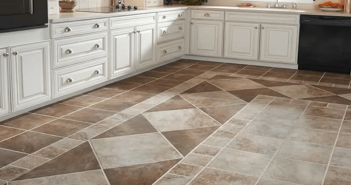 Kitchen with white cabinets and a professionally installed tile floor in Chicago, IL